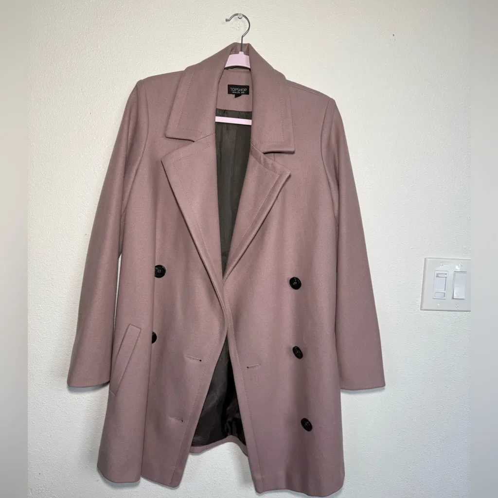 Topshop Blush Pink Oversize coat size 6 - Image 8