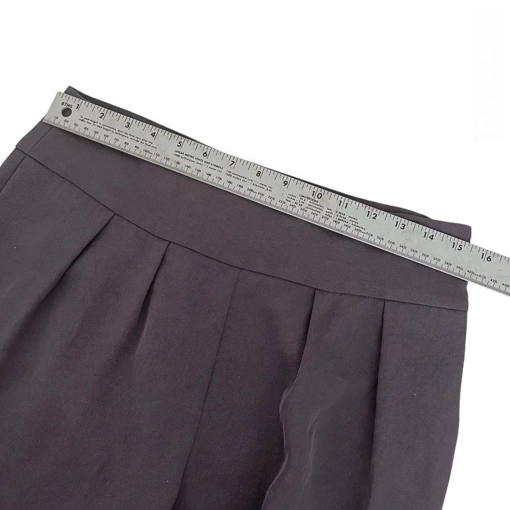 HALSTON HERITAGE Grey Pants Ankle Business Office Casual Triacetate Size 6 - Image 4
