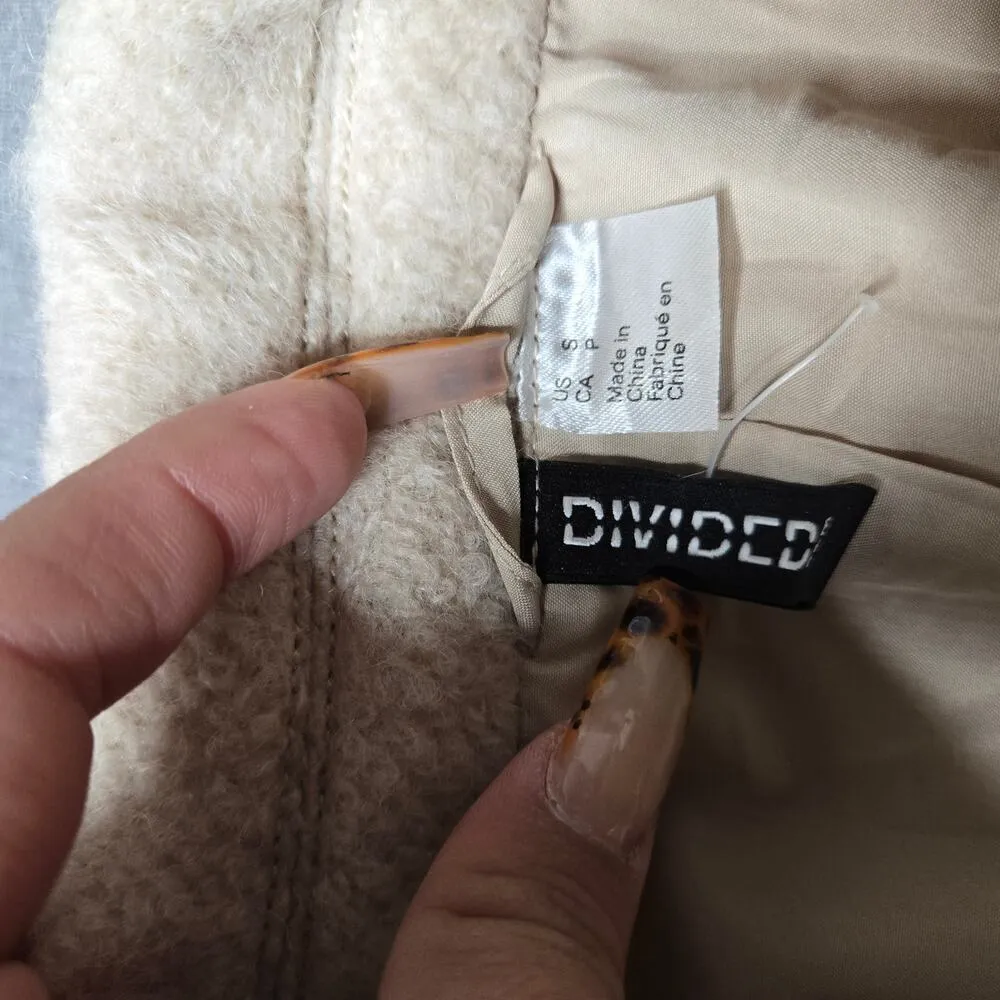 H&M Wool Blend Beige Coat Size: S - Image 3