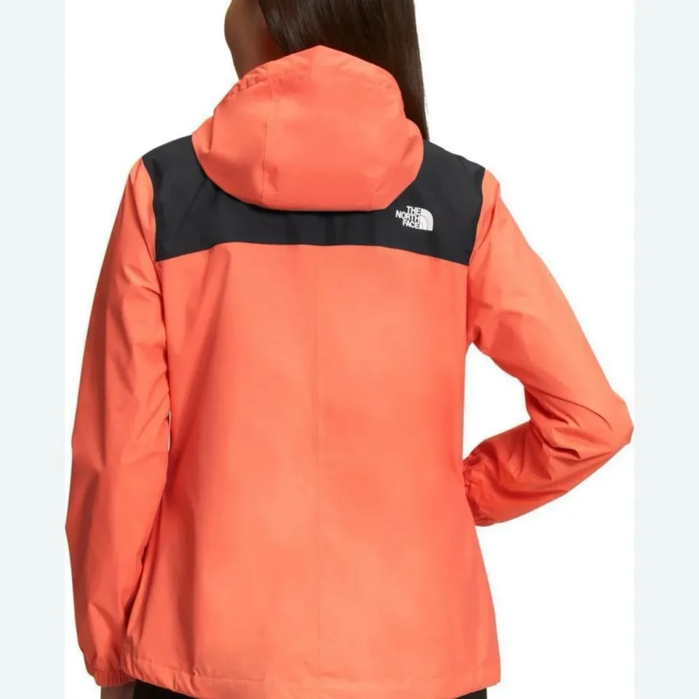 The North Face Antora Women’s Rain Jacket Black Coral Sunrise Small - Image 2