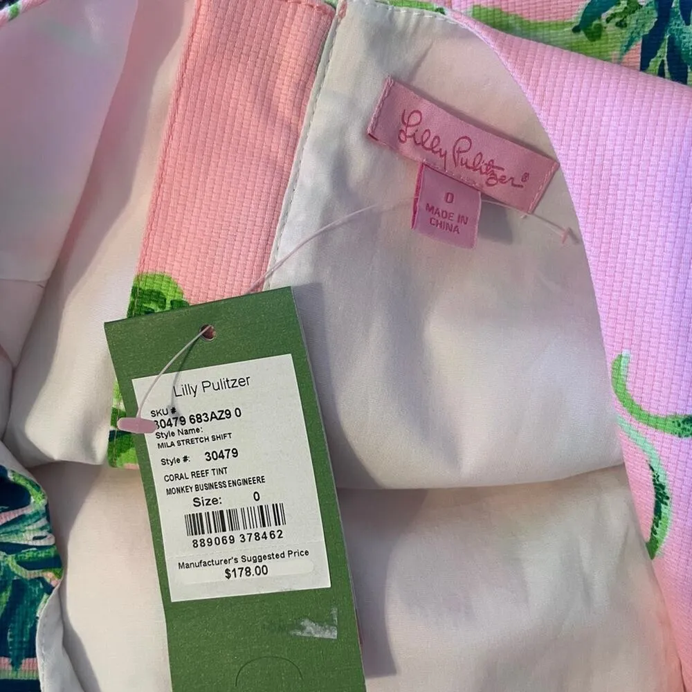 Lilly Pulitzer Mila stretch shift zip back dress - Image 4