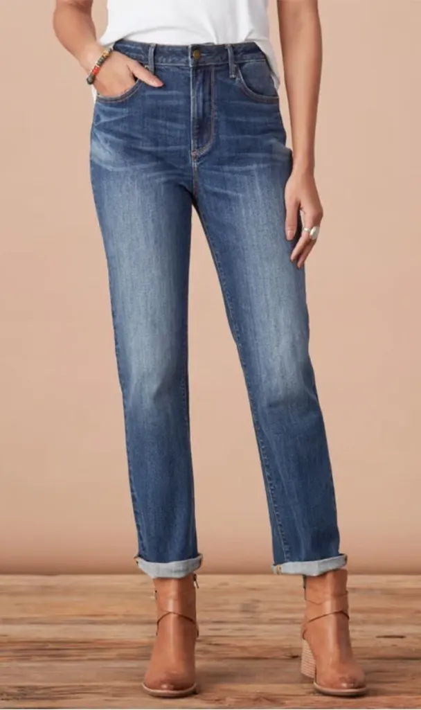 DRIFTWOOD Stella Classic Blue Straight High Waisted Leg Jeans Size 29 - Image 1