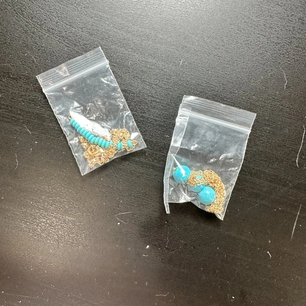 6 Piece Gold Tone & Turquoise Style Layered Layering Necklace Set New NWOT - Image 5