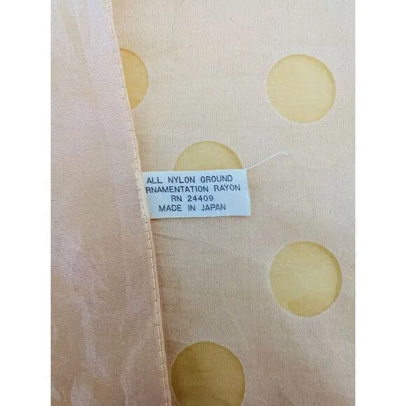 2‎ Vintage Rayon Nylon Blend Yellow 150x70 Orange 100% Nylon 26x25 See Photos - Image 5