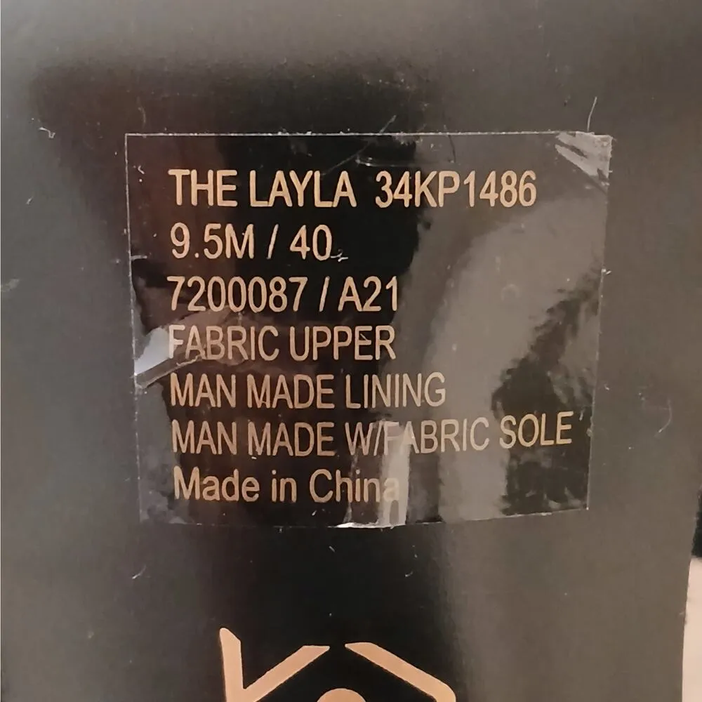 Katy Perry The Layla Sandals Womens 9.5M Black Rhinestones Block Heel Shoes - Image 11