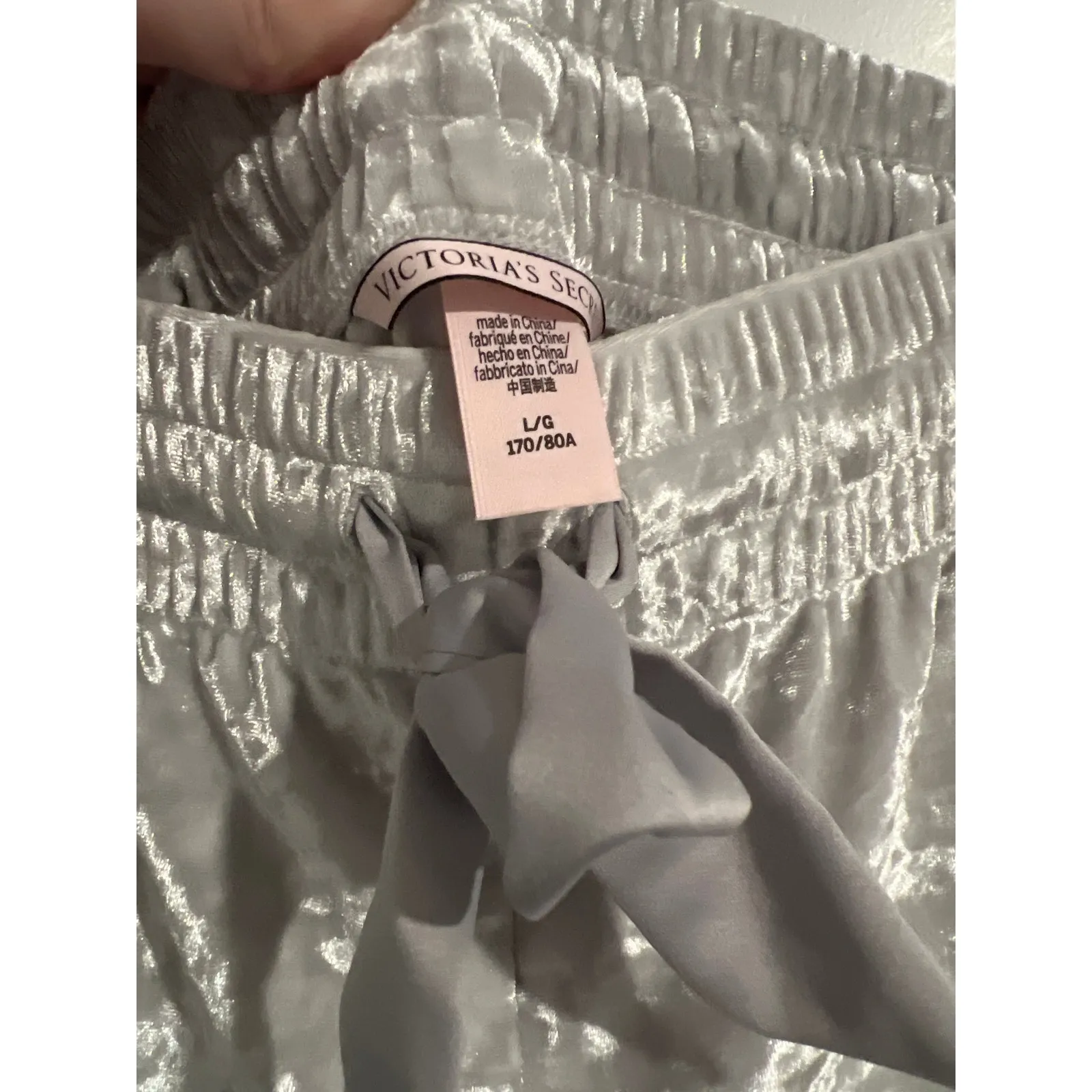 Victoria’s Secret Crushed Velvet Joggers – Size L - Image 3