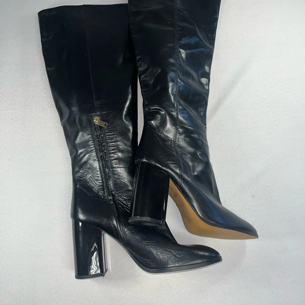 Coach Black Leather Knee High Brigitte Boots Size undefined - Image 7