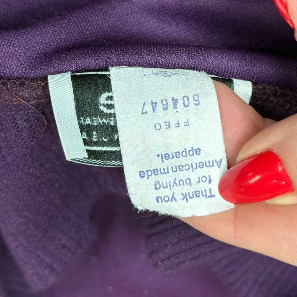 Vintage Joyce Sportswear Purple Knit Lounge Set Cardigan & Pants L - Image 9