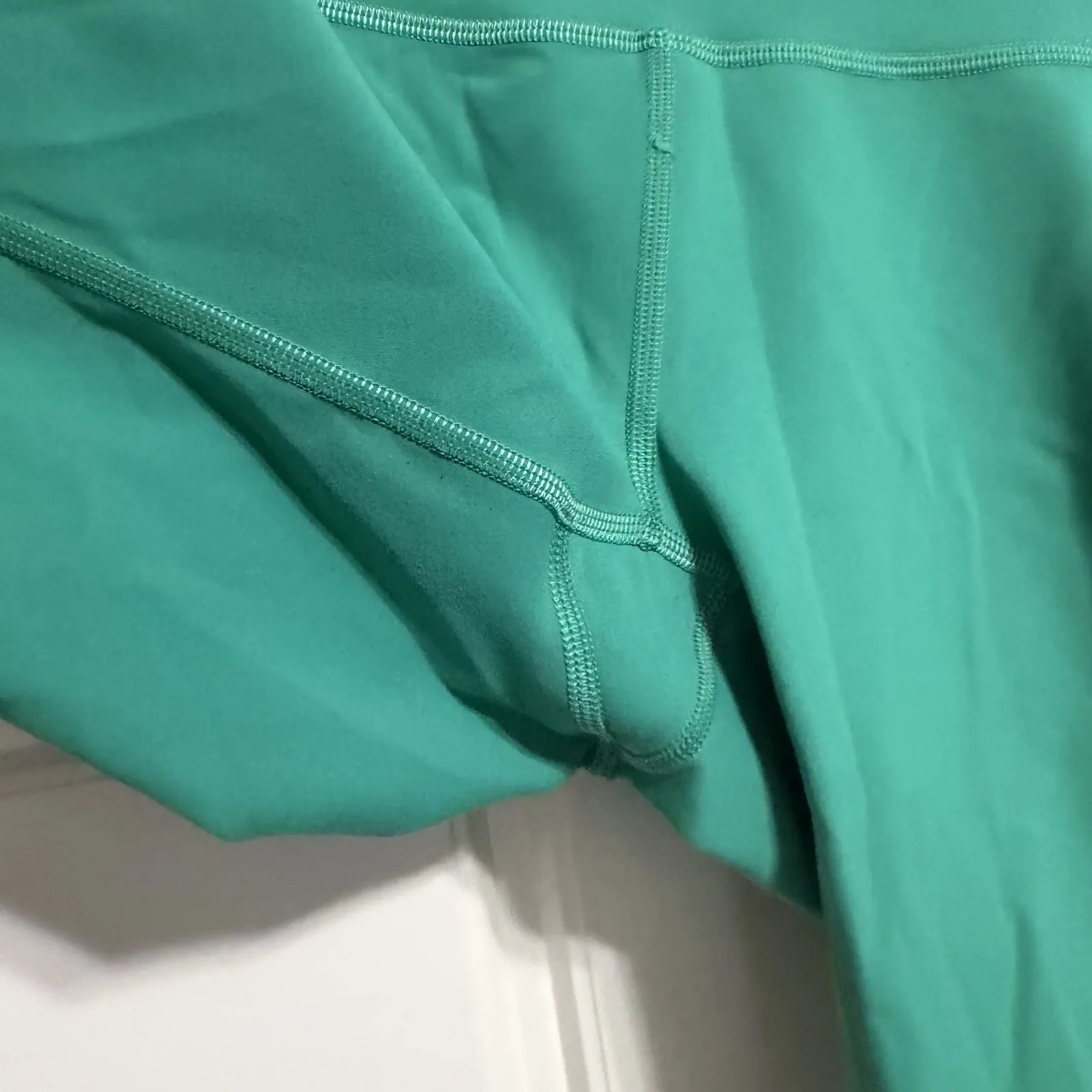 Lululemon Wunder High Rise Bike Shorts Teal Green Women's Size 6 - Image 5