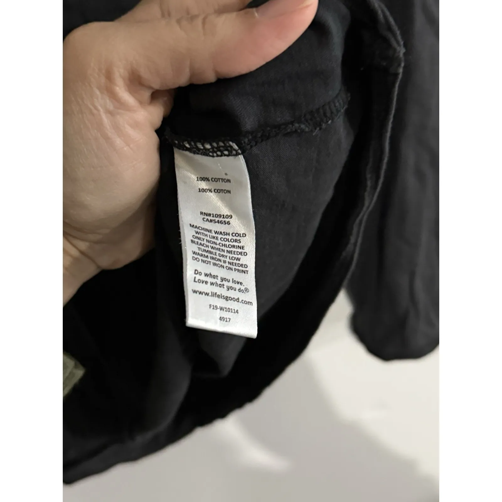 Life Is Good Long Sleeve Hoodie T-Shirt Lightweight Charcoal Women's Size M - Image 4