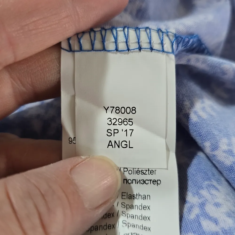 Venus Blue Paisley Off-Shoulder Pom Pom Trim Paisley Mini Dress Size Small - Image 7