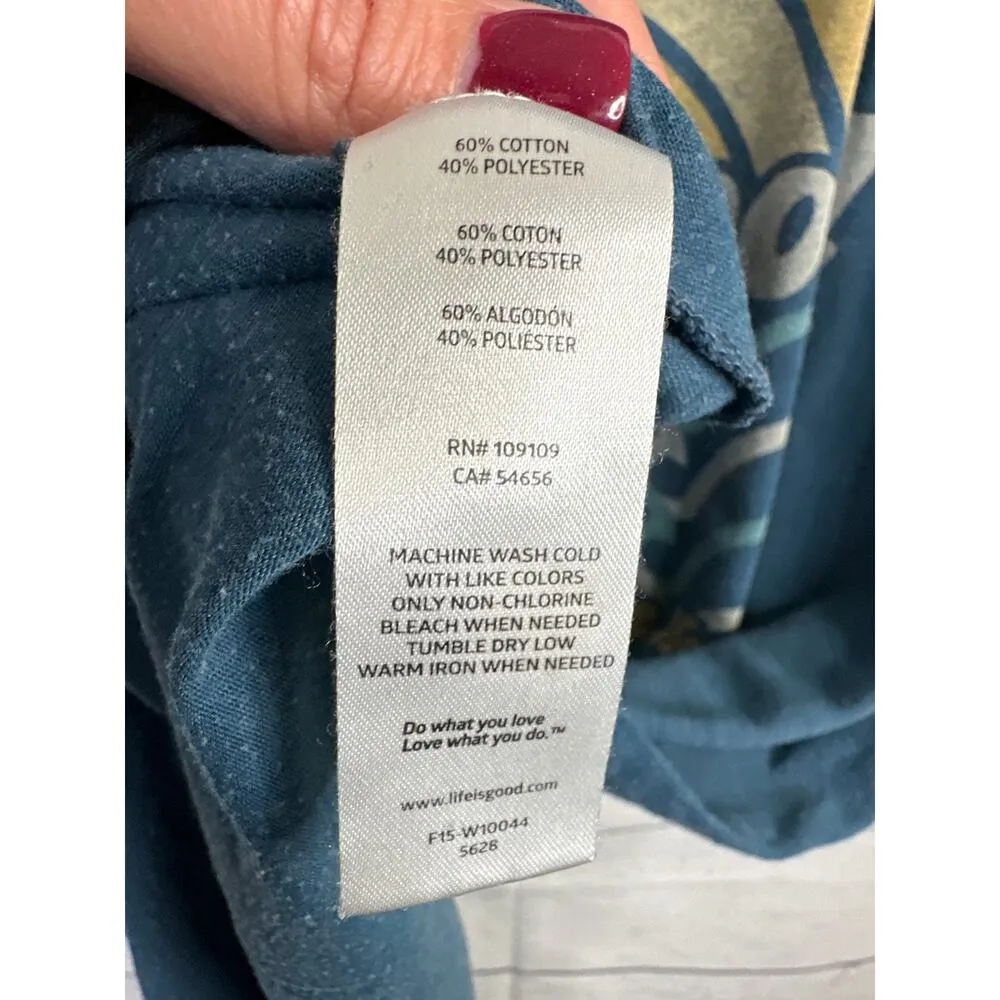 Life is Good Womens size XXL Short Sleeve T-Shirt Wave Surf Beach Blue - Image 6