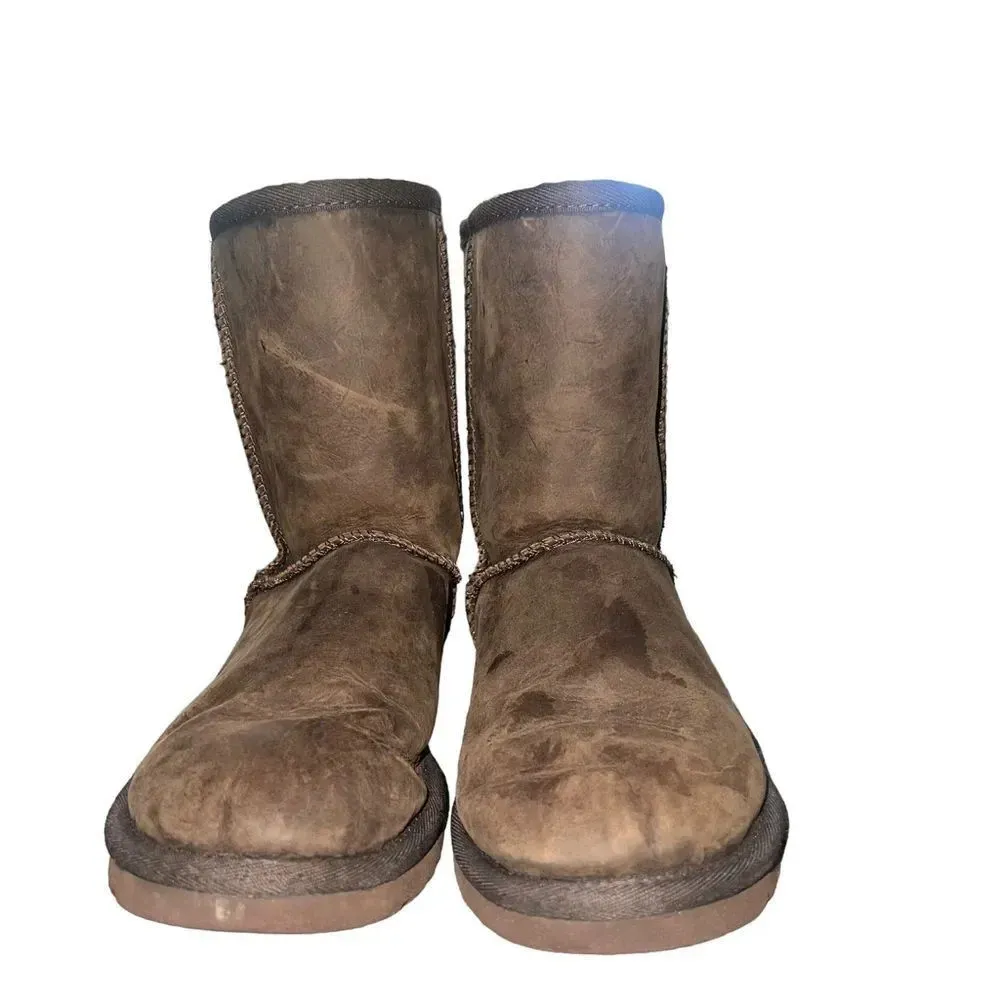 UGG  Women's Leather‎ Short II Boot Size 5 - Image 5