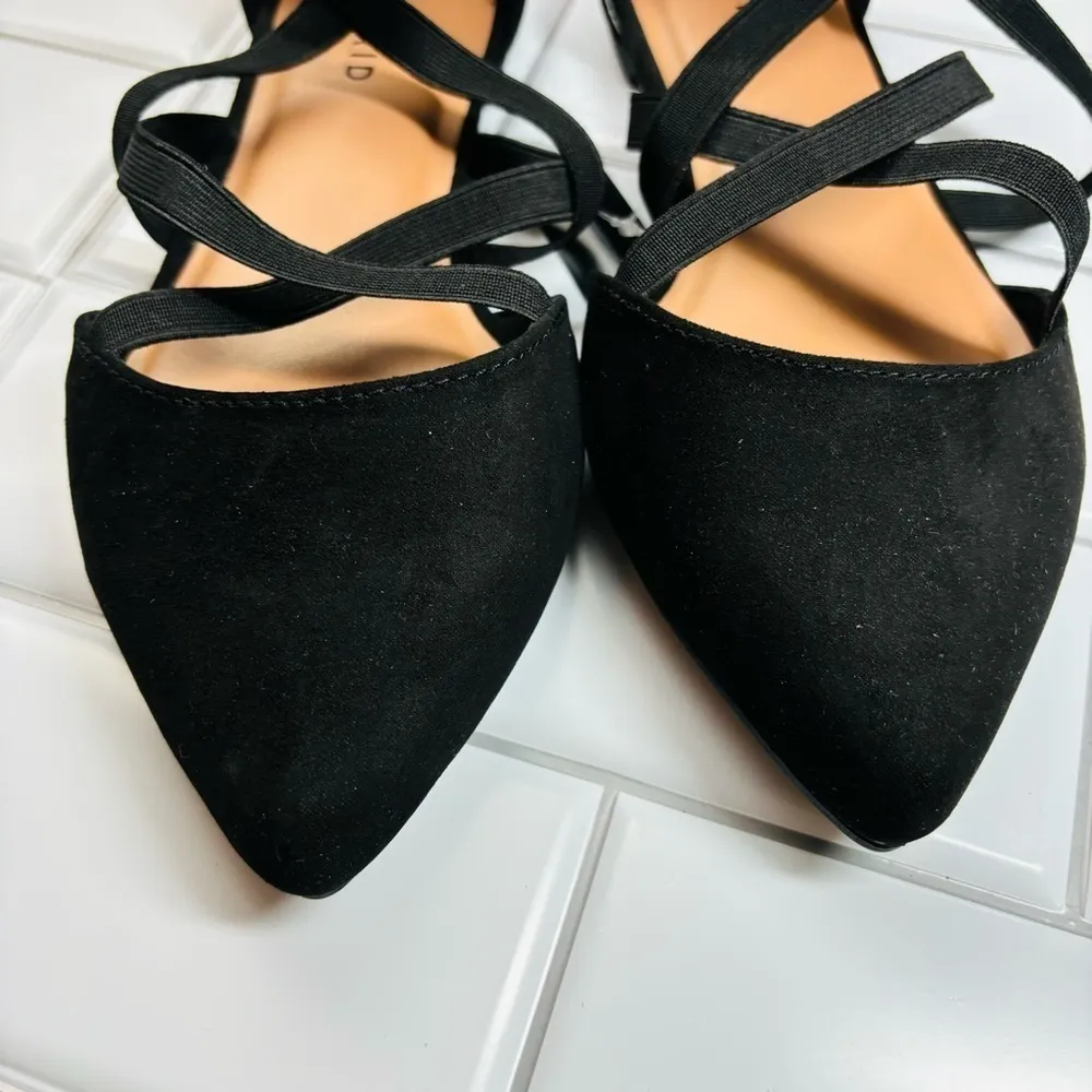 Torrid Faux Suede Elastic Black Strap Flat‎ 6.5WW - Image 10