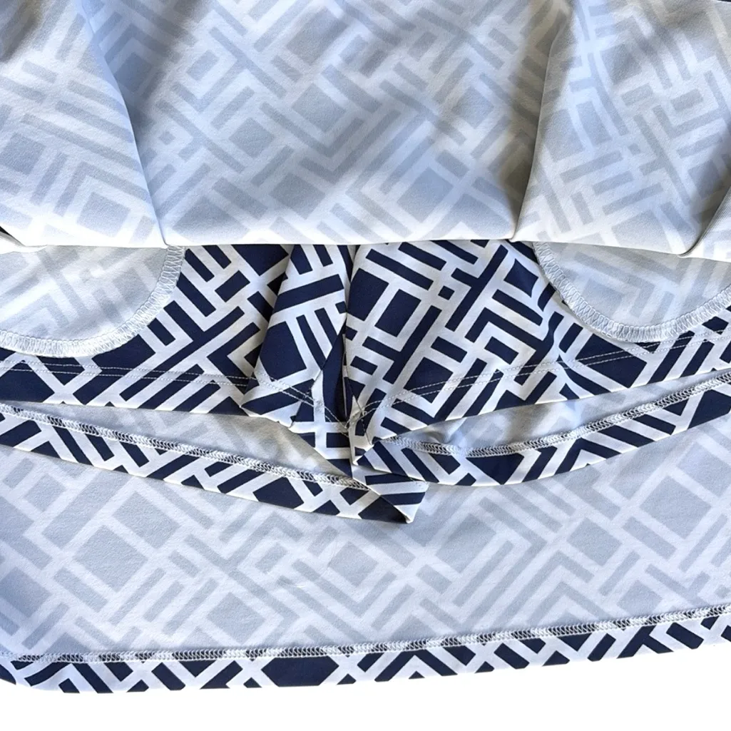 EUC J. McLaughlin Catalina Cloth Skort Blue White Size Small - Image 6