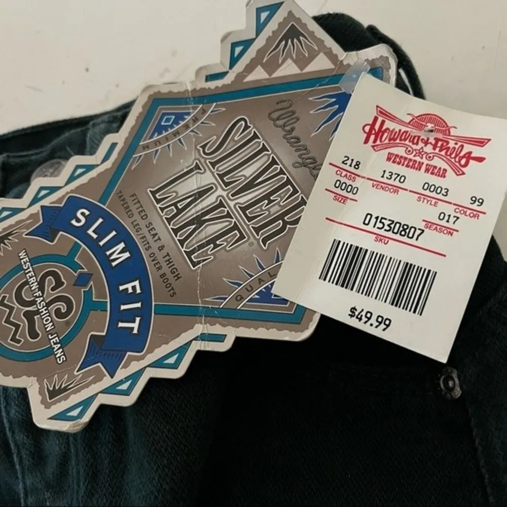 WRANGLER SILVER LAKE Jeans High Rise Cowgirl NEW Vintage 90s 1 x 36 - Image 5