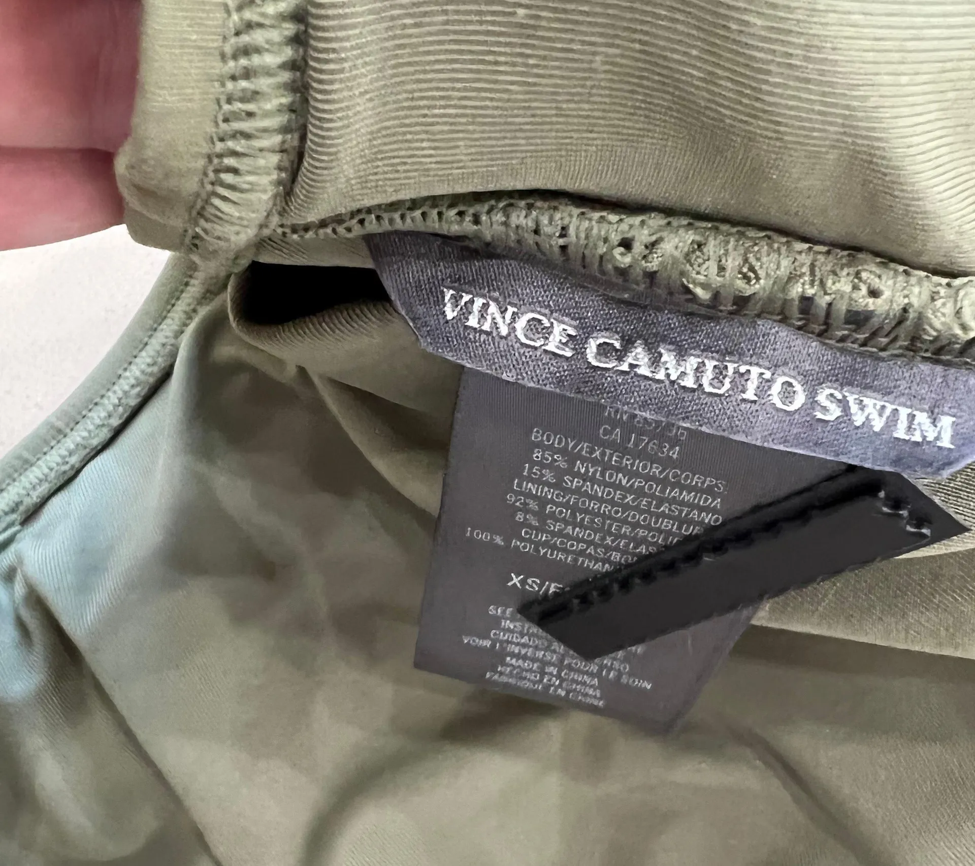Vince Camuto Army Green Bikini Top - Image 3