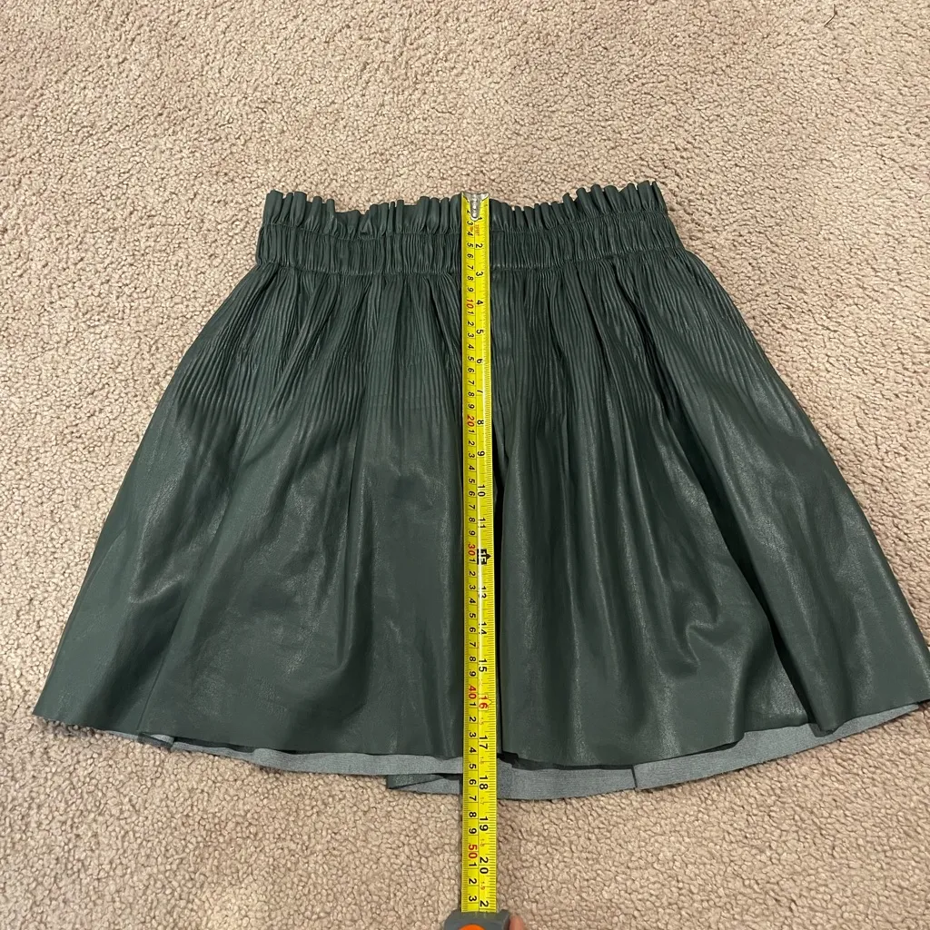 7 FOR ALL MANKIND Retro Faux Leather Ruffle Boho Skirt - Image 6