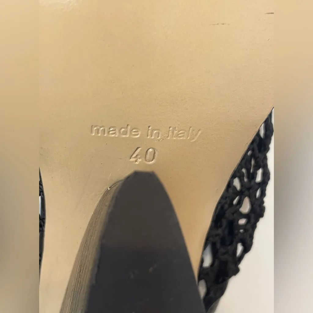 COS ‎ Women’s Black Mesh Wedge Sandals Size 10 (40) - Image 9