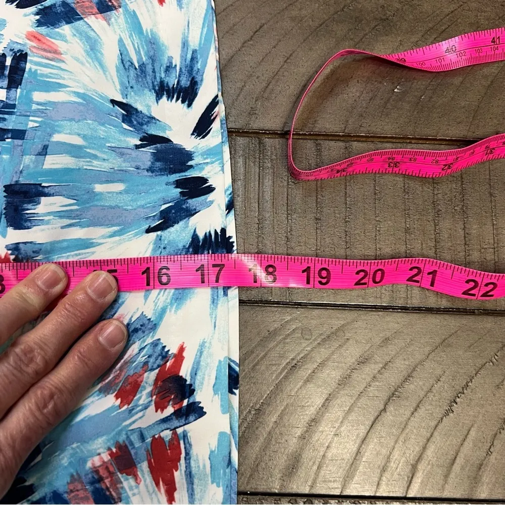 Izod Golf Skort EUC Women SZ 10 Blue Red White Abstract Geo Sporty Stretch Skort - Image 9