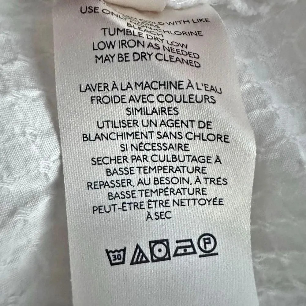 FREE PEOPLE | Brynn Puff Balloon Sleeve White Tunic Top 100% Cotton | Small - Image 8