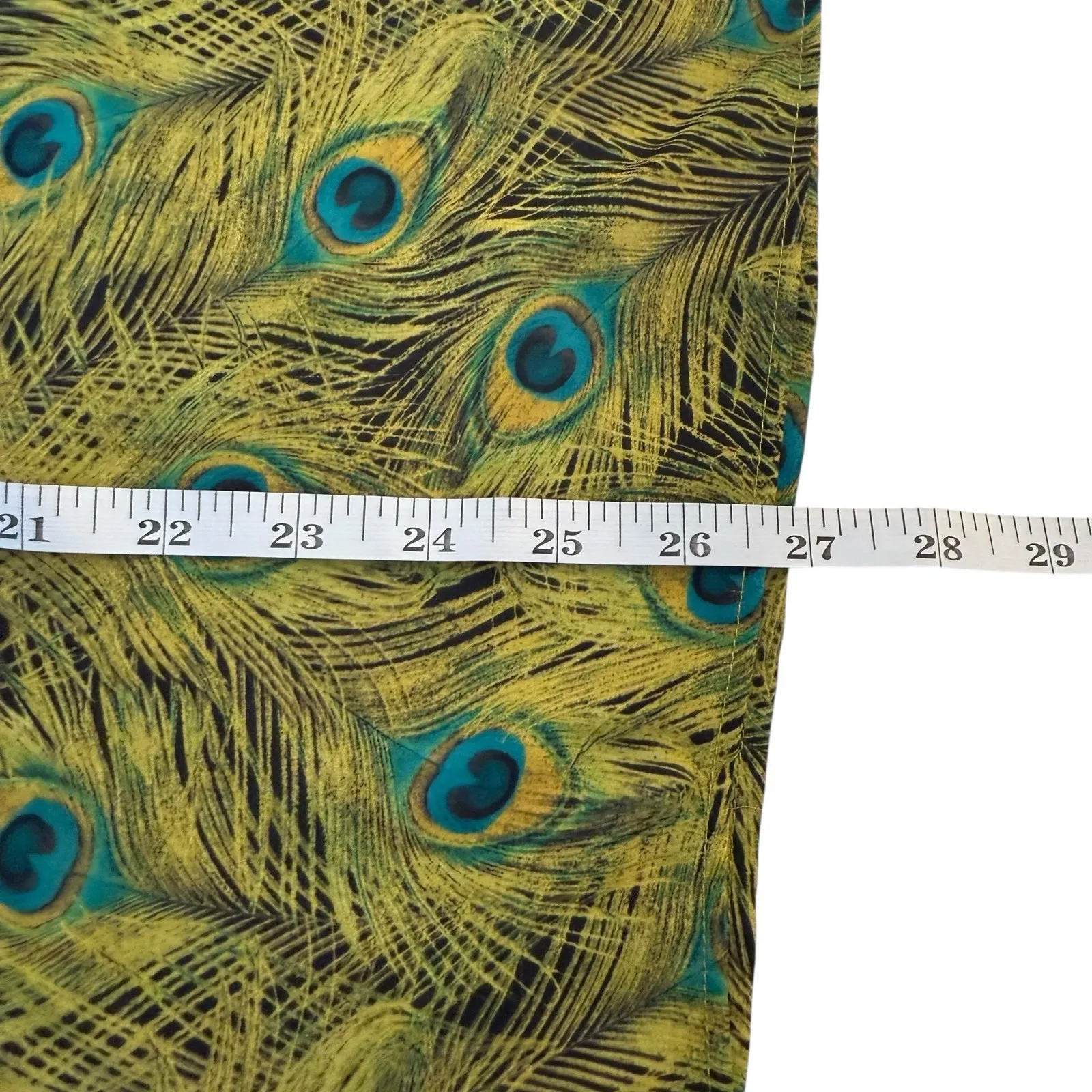 The‎ Limited Green Peacock Print Tie Neck Button Up Blouse 2X Office Statement - Image 10