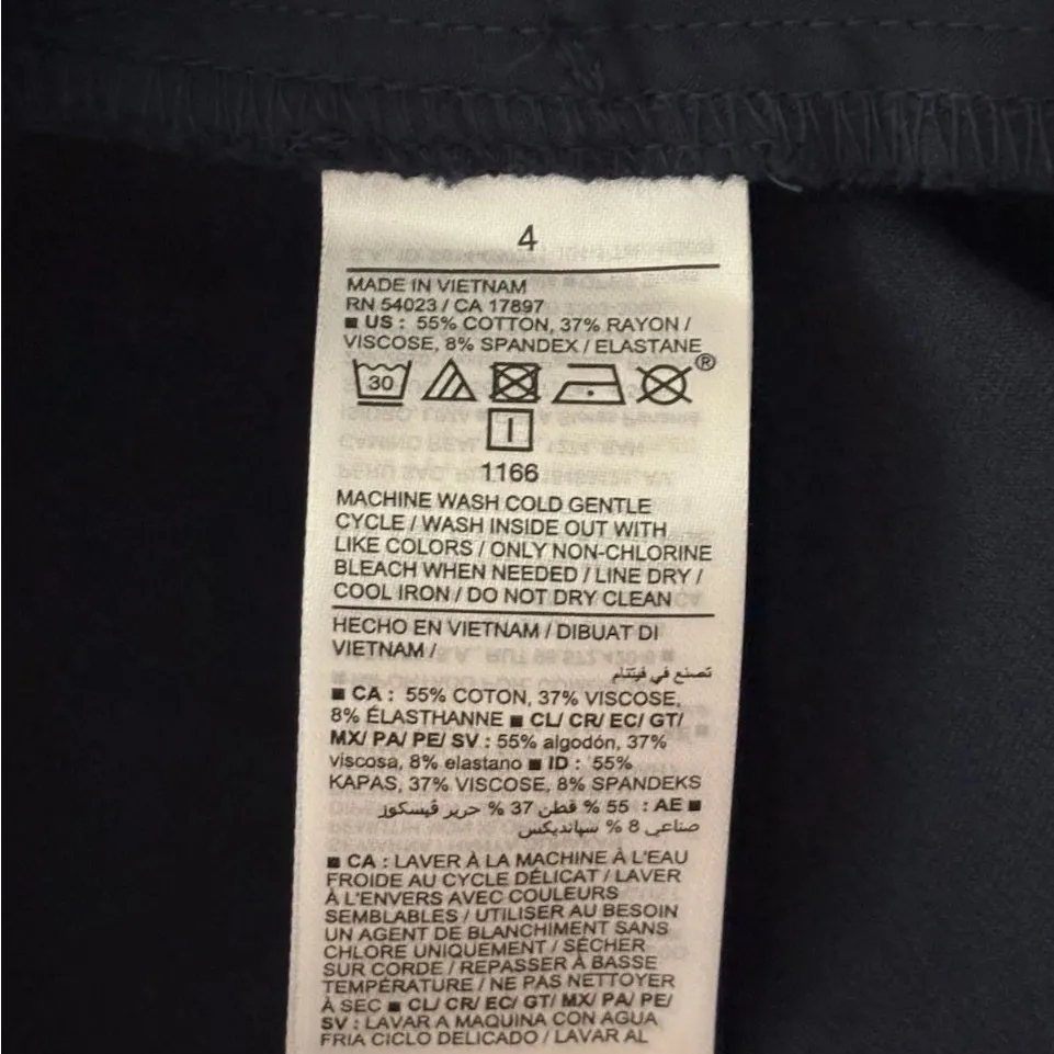 Old Navy High-Rise Pixie Flare Trouser Secret Smooth Pockets Navy Blue Pants 4 - Image 8