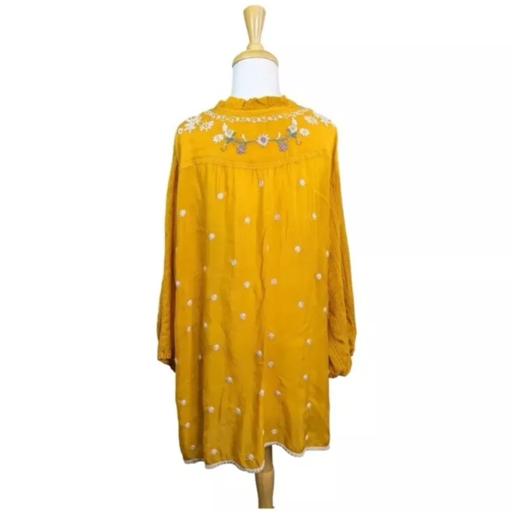 RARE Johnny Was Tove Tove Yellow Floral Embroidered Button Down BlouseSz S XC - Image 10