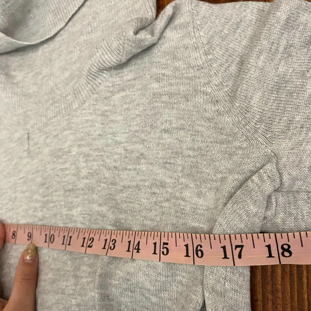 Loft Light Gray Cowl Neck Tunic Sweater Size Small - Image 7