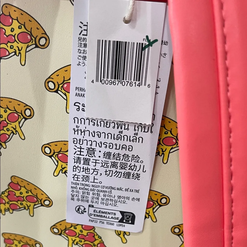 Loungefly Disney Pizza Slice Backpack - Cream and Red - Image 5