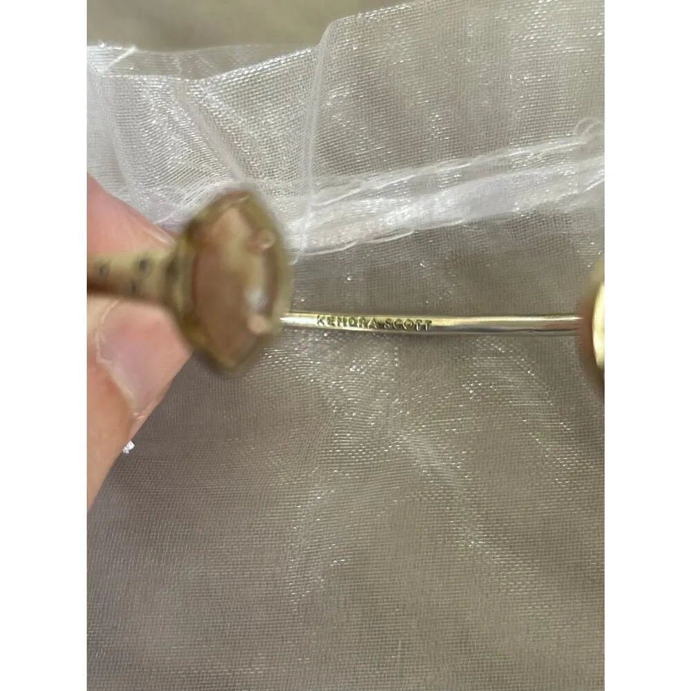 Kendra Scott Pink Stone & Clear Rhinestone Silver Bangle - Image 7