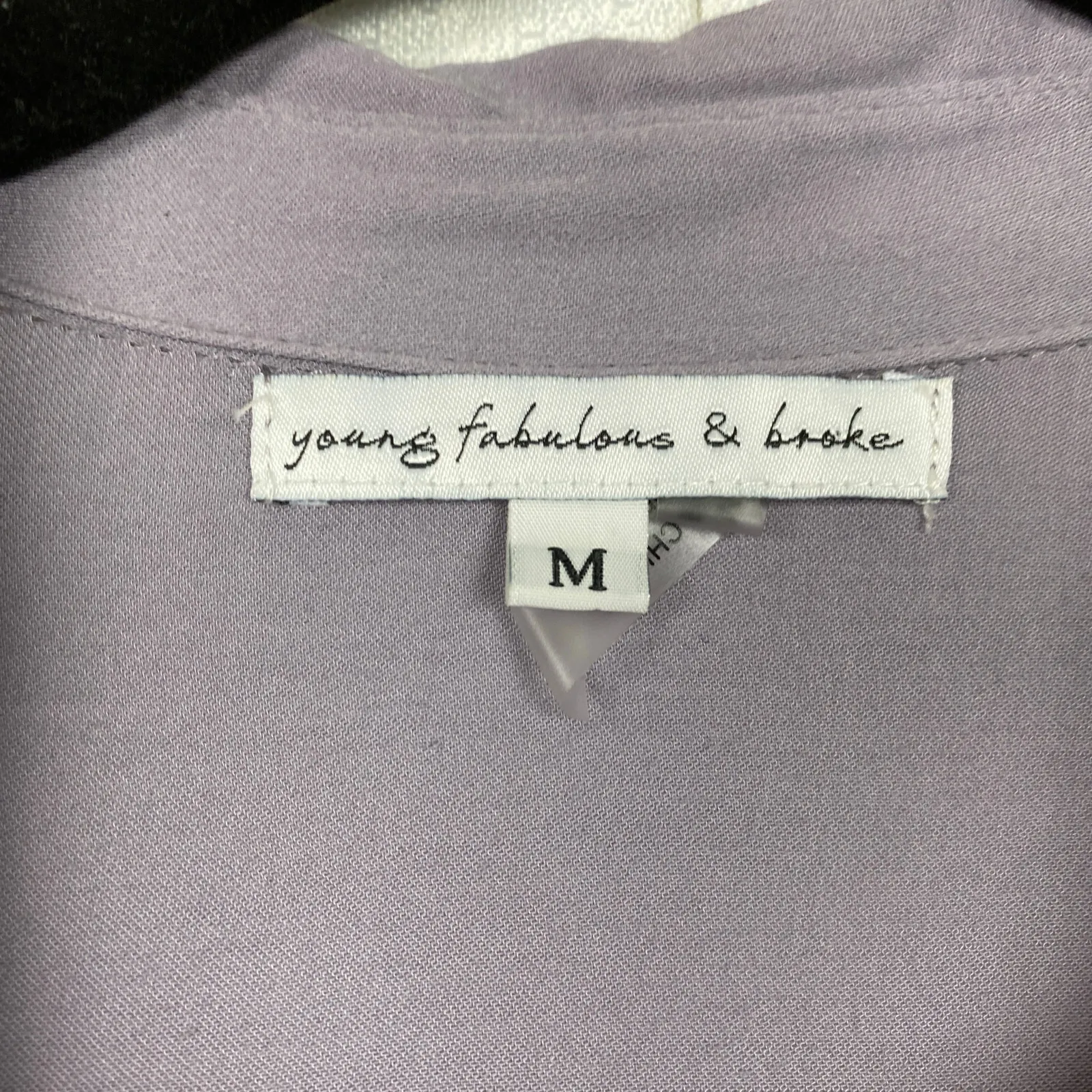 Young Fabulous&Broke Lilac Lavender Sleeveless Shirt Dress Sz.M - Image 10