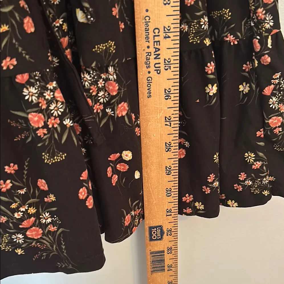 Juniors Surplice‎ Babydoll Dress w Short Sleeves tiered mini pullover size 3 - Image 6