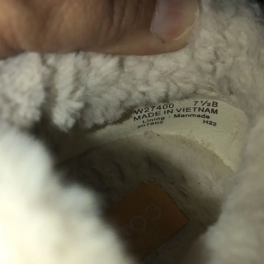 Cole Haan grand women's size 7.5 W27400 tan brown‎ grey with faux fur lining - Image 10