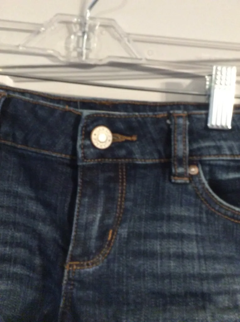 GRG DNM Garage Montreal Denim Flirty Shorts Cut off Frayed Cuffed Stretch Size 3 - Image 2