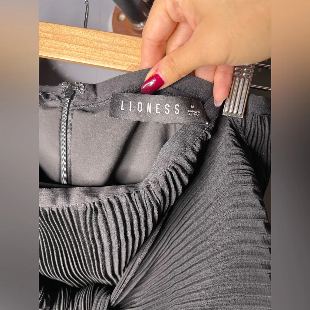 Lioness Black Asymmetrical Skirt with Ring Detail - Image 5