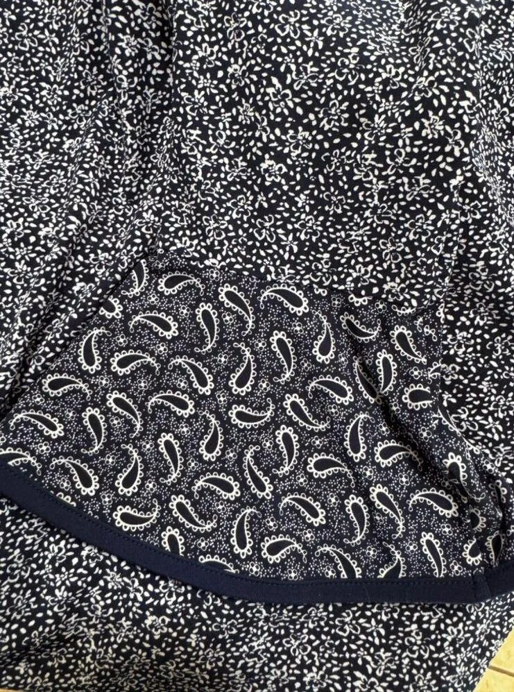 Michael kors floral long bell sleeve paisley top size Medium - Image 2