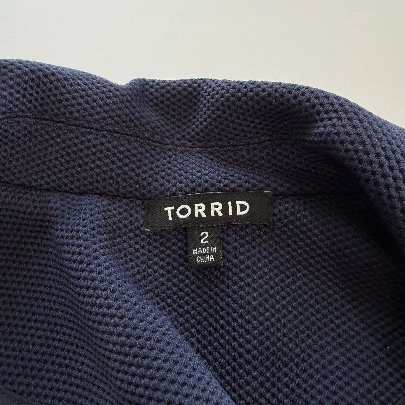 Torrid  NBlue Studio Double Knit Full Zip Moto Jacket‎ Pockets Size 2X - Image 11