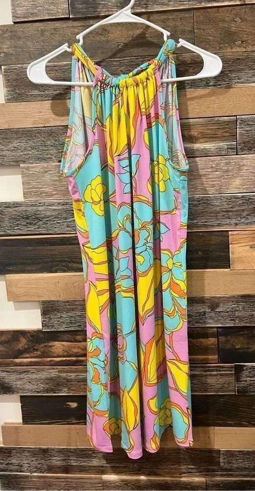 Trina Turk NWT Dress Tunic Swim Cover Up Stretchy Sz M - Image 3