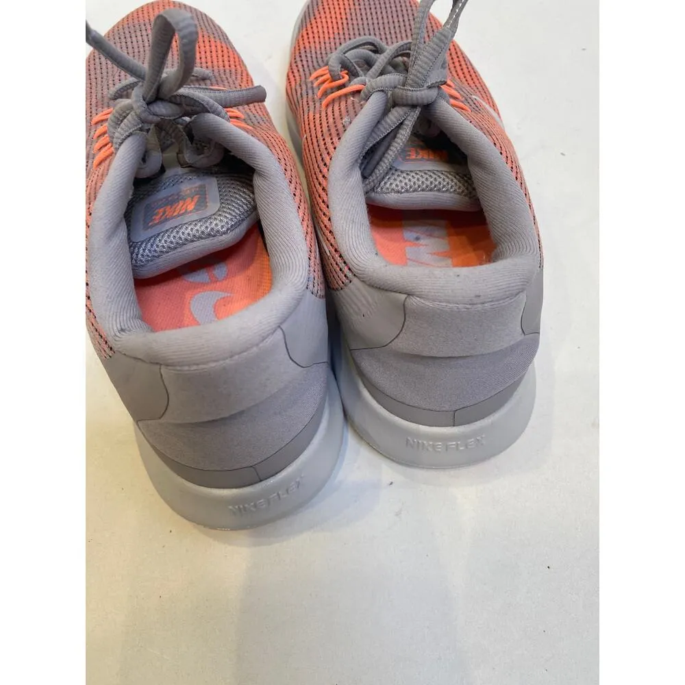 Nike Flex Women’s Running Shoe 2018 EUC Sz 9.5 Pink Gray Training Sneakers Laces - Image 4