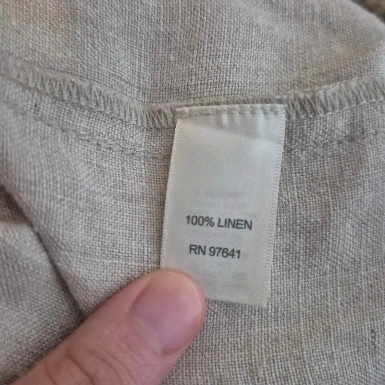 J. Jill Beige Linen Wide Leg Pants Pockets Coastal Women's Size Medium Petite - Image 4