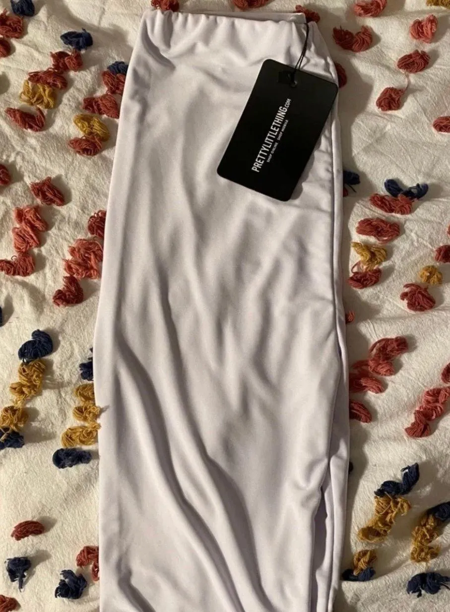 PLT White Slinky Longline Bike Short NWT - Image 3