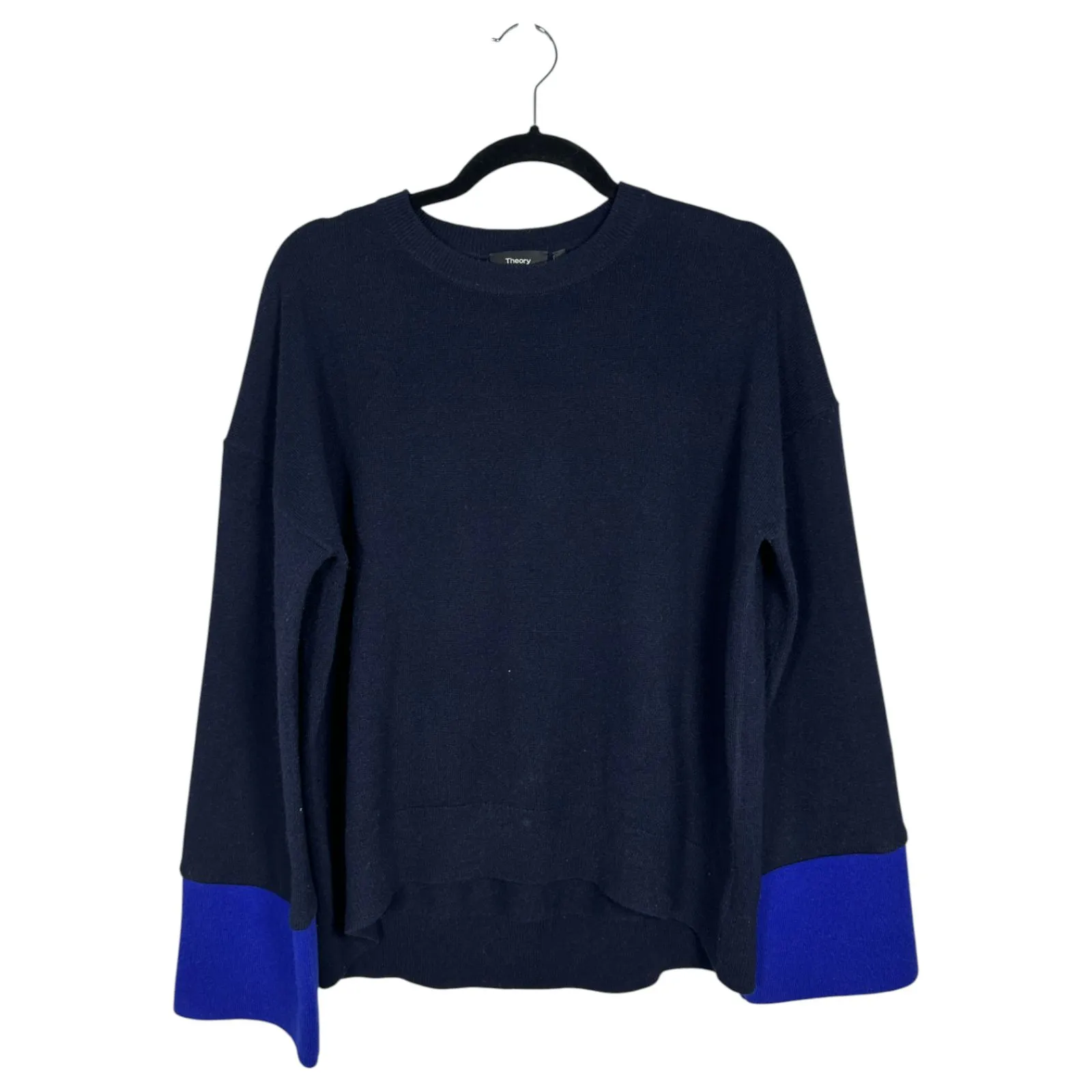 Theory Slouchy Crew Charmant Bell Sleeve Cashmere Wool Sweater Women's Large - Image 5
