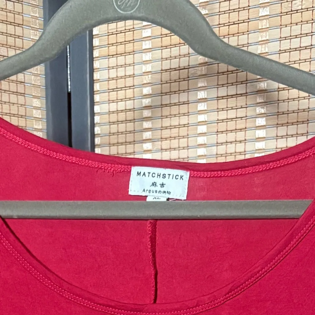 Matchstick Argus Red 3/4 Sleeve Dolman Tunic Size XL - Image 2