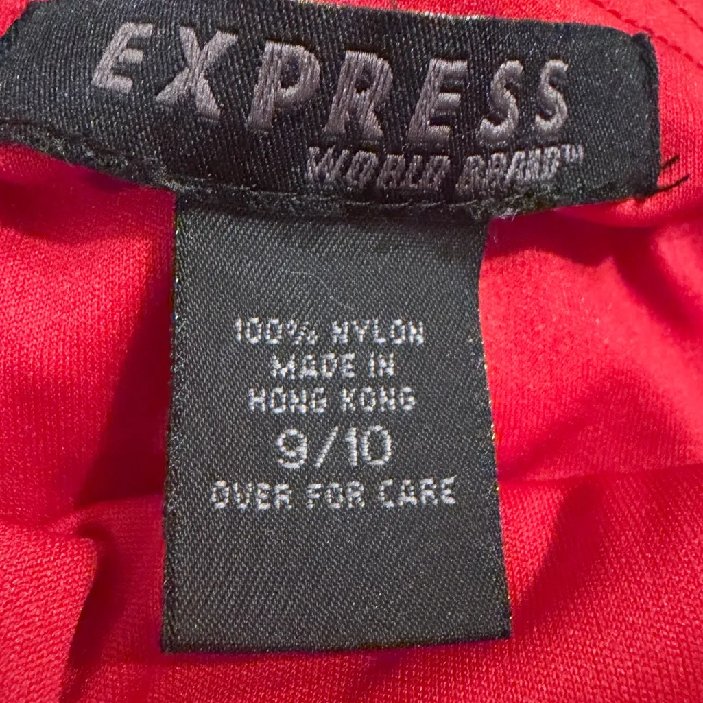 Vintage Express World Market Dress Red Strapless size 9/10 stretch - Image 5