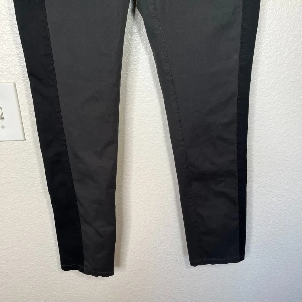 Eileen Fisher Womens Black Organic Cotton Tuxedo stripe slim leg Pant size XS - Image 8