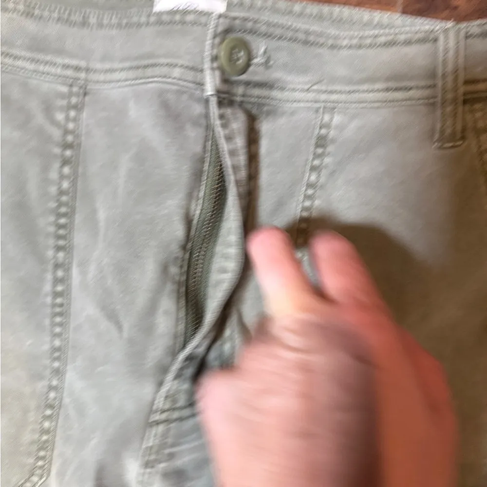 J Crew Olive Green Straight Leg Cargo Cropped Pants 27 - Image 11