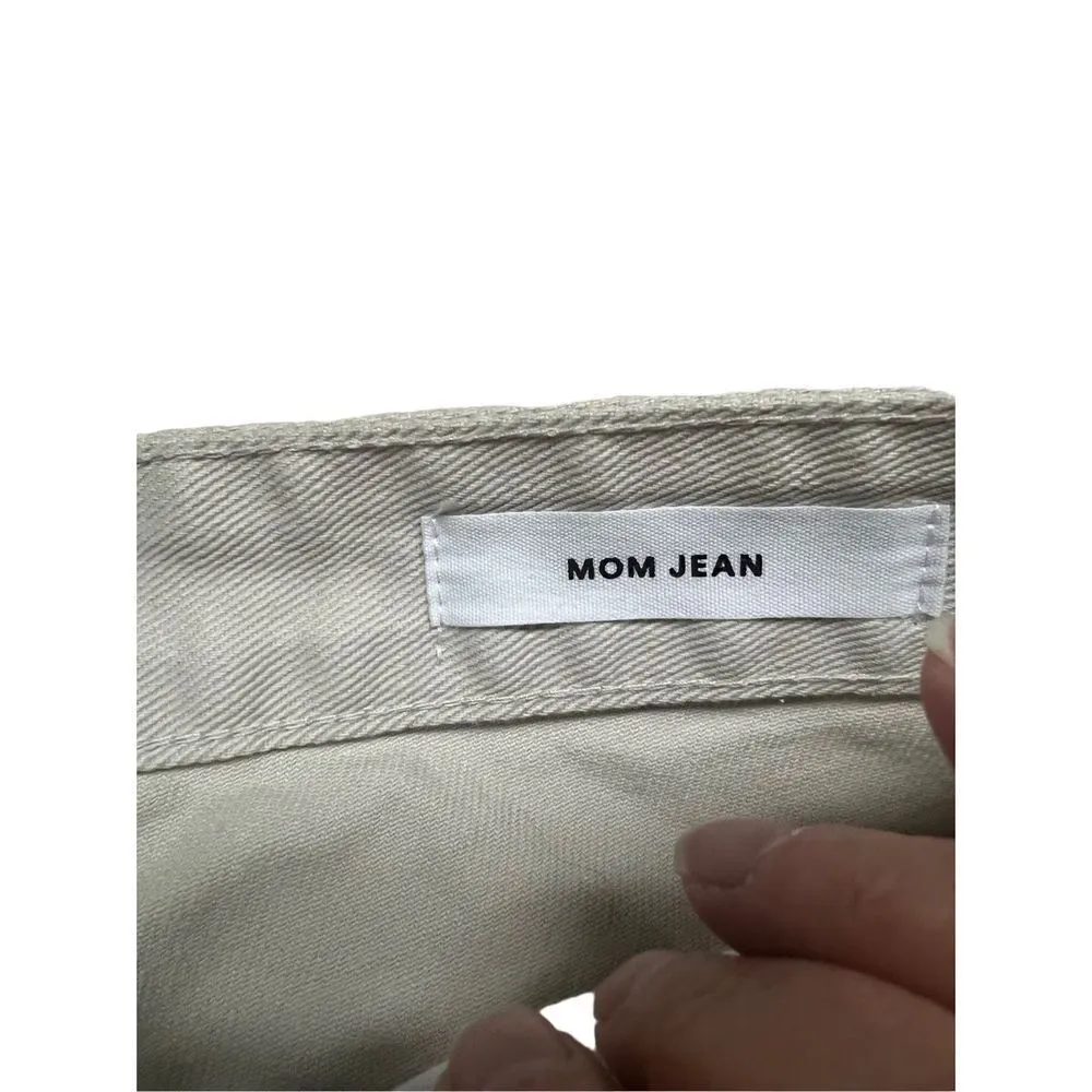 Cotton-On Womans Mom Jeans Beige Sz 6 NWT - Image 3