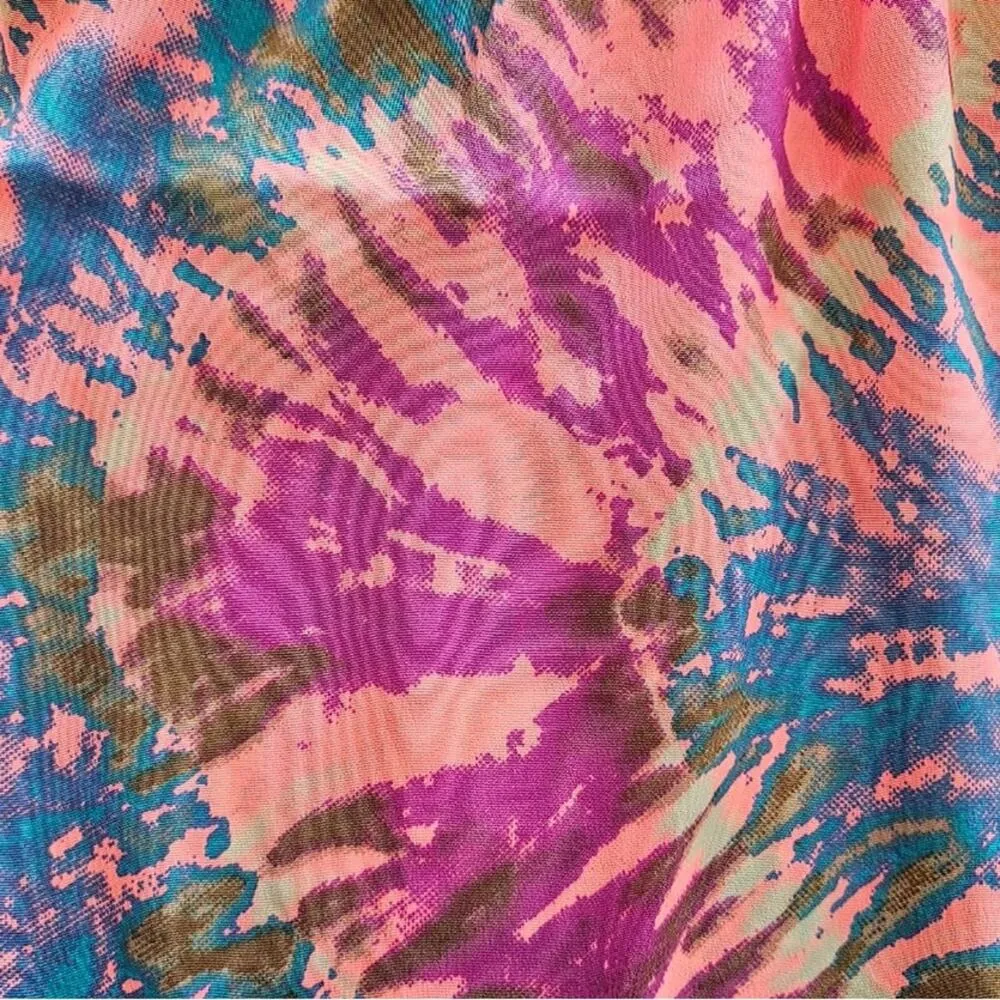 Pink Swirl Halter Neck Dress Size L - Image 3