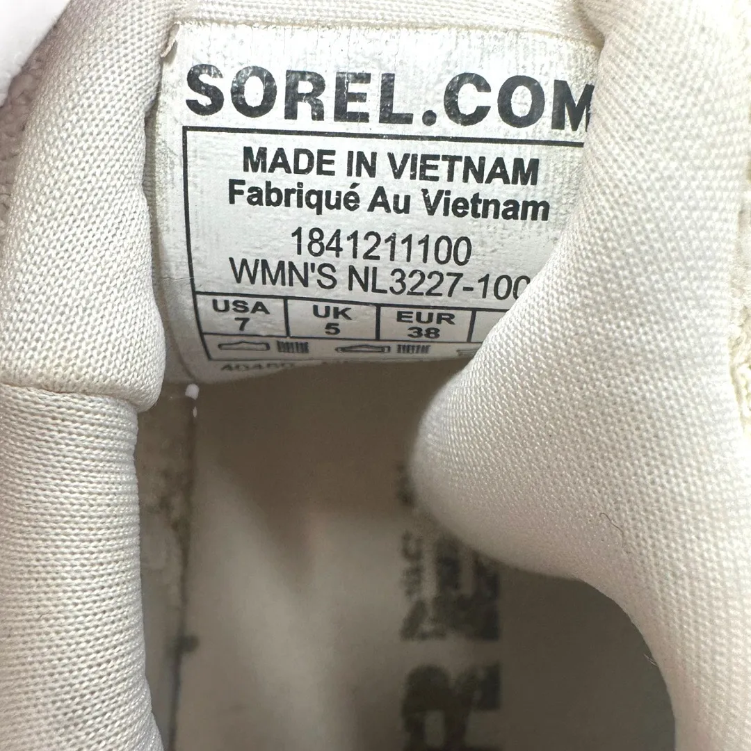 Sorel Kinetic Lace Sneakers White Gray Knit Shoes Size 7 - Image 7